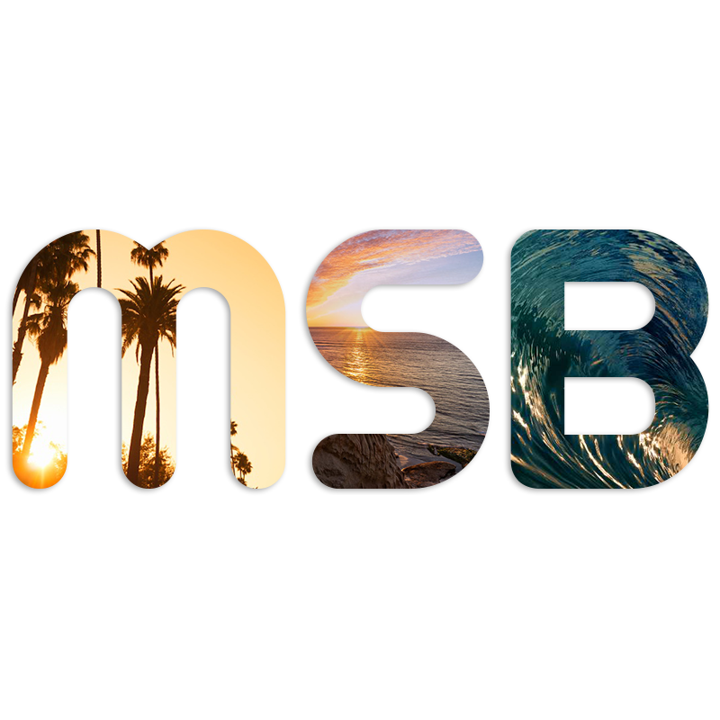 MSB signature monogram with photographic fill