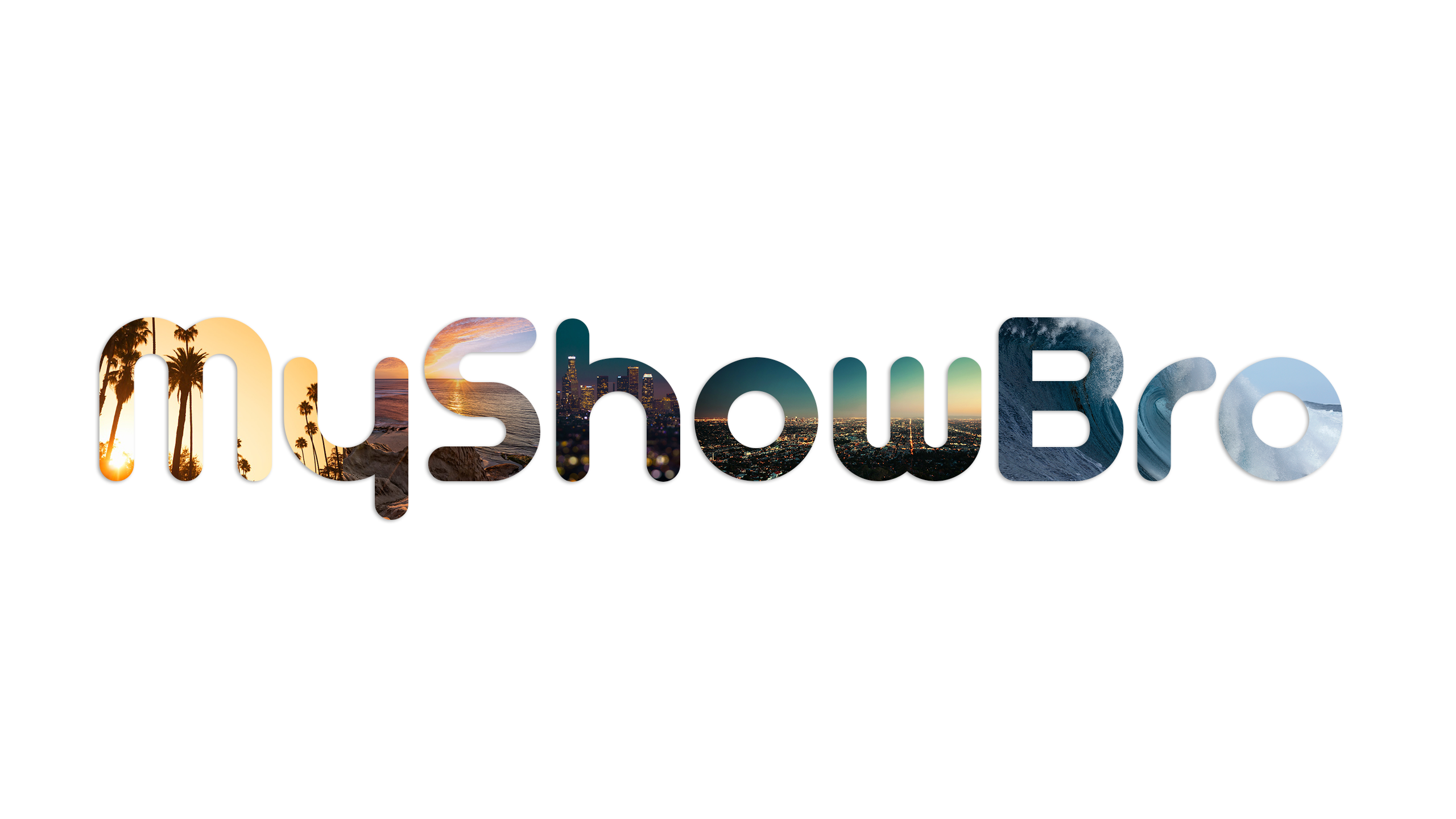 MyShowBro signature lockup with photographic fill